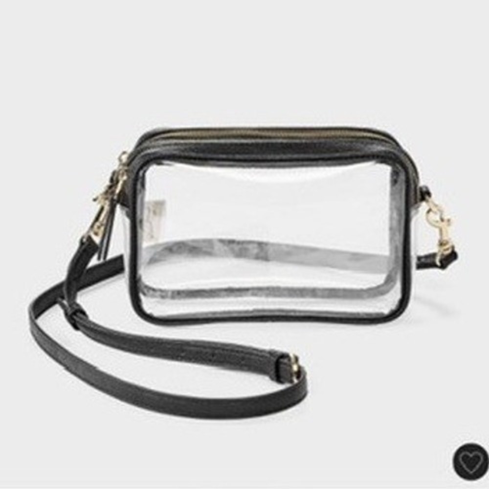 Universal Thread Clear Crossbody Bag Women Small Black Stadium Approved NWT